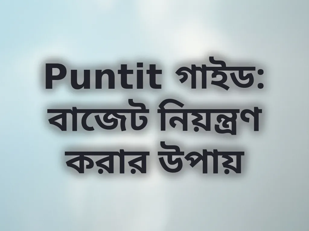 বাজেট নিয়ন্ত্রণ গাইড
